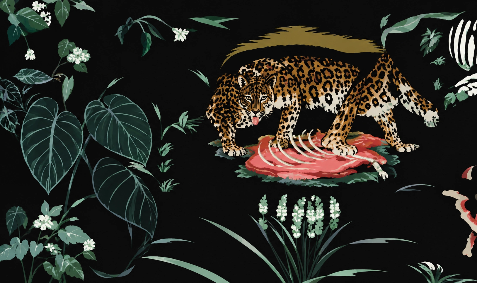 PRINTED-DECORATIVE colour 23 · Dark Botanical Motif
