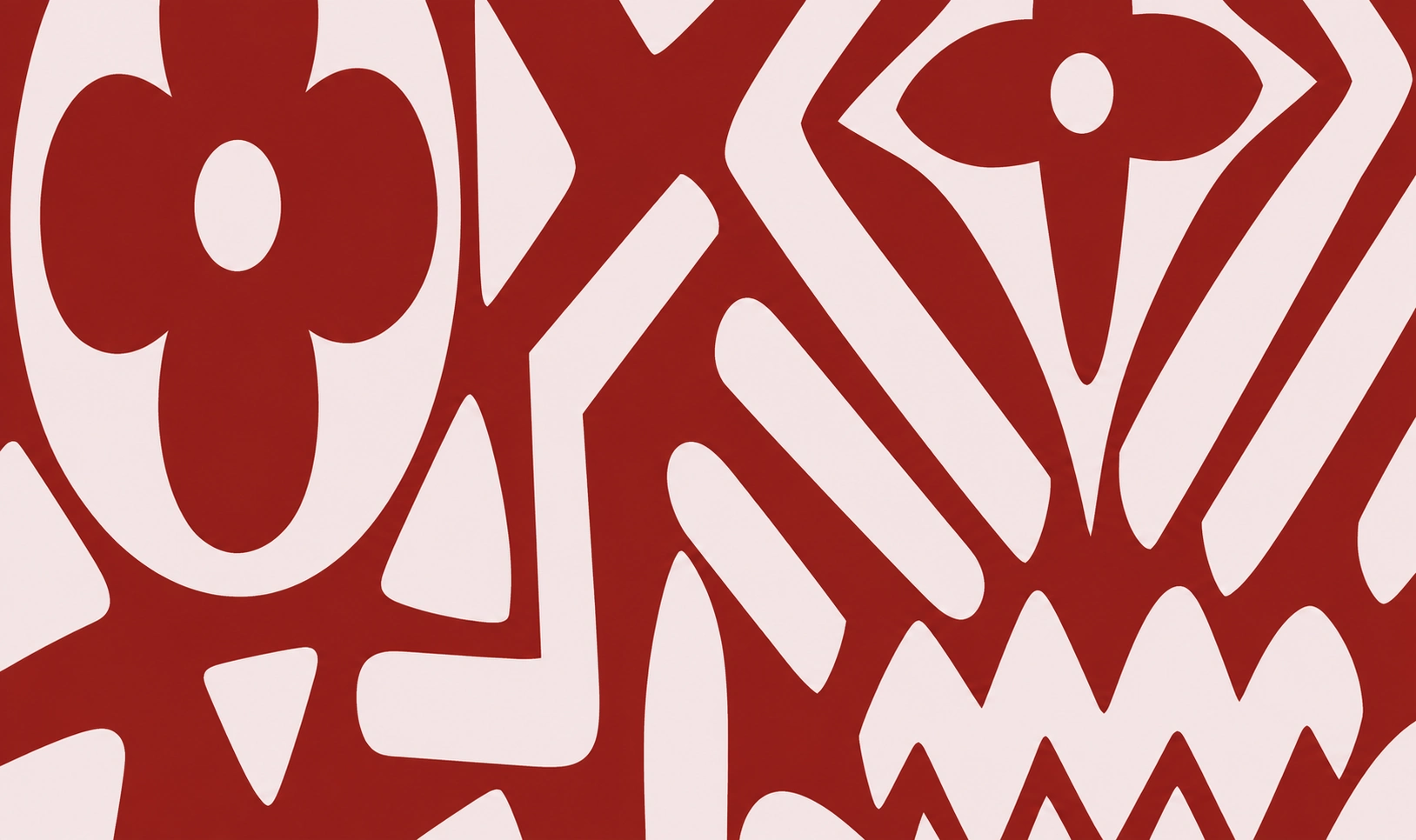 PRINTED-DECORATIVE colour 28 · Red · Ivory Abstract