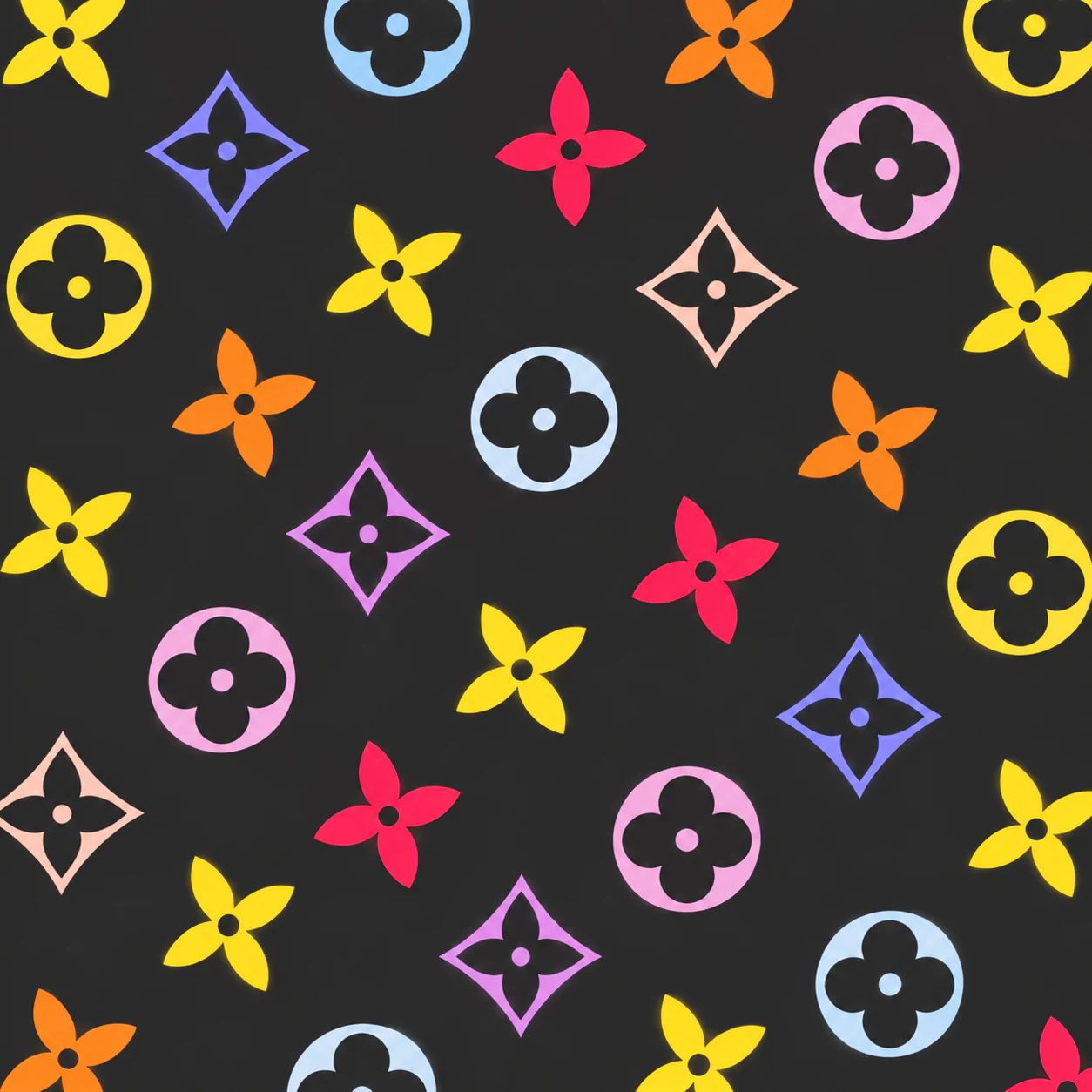 WATER-RESISTANT-SYNTHETIC-LEATHER colour 11 · Multicolour Floral Emblems