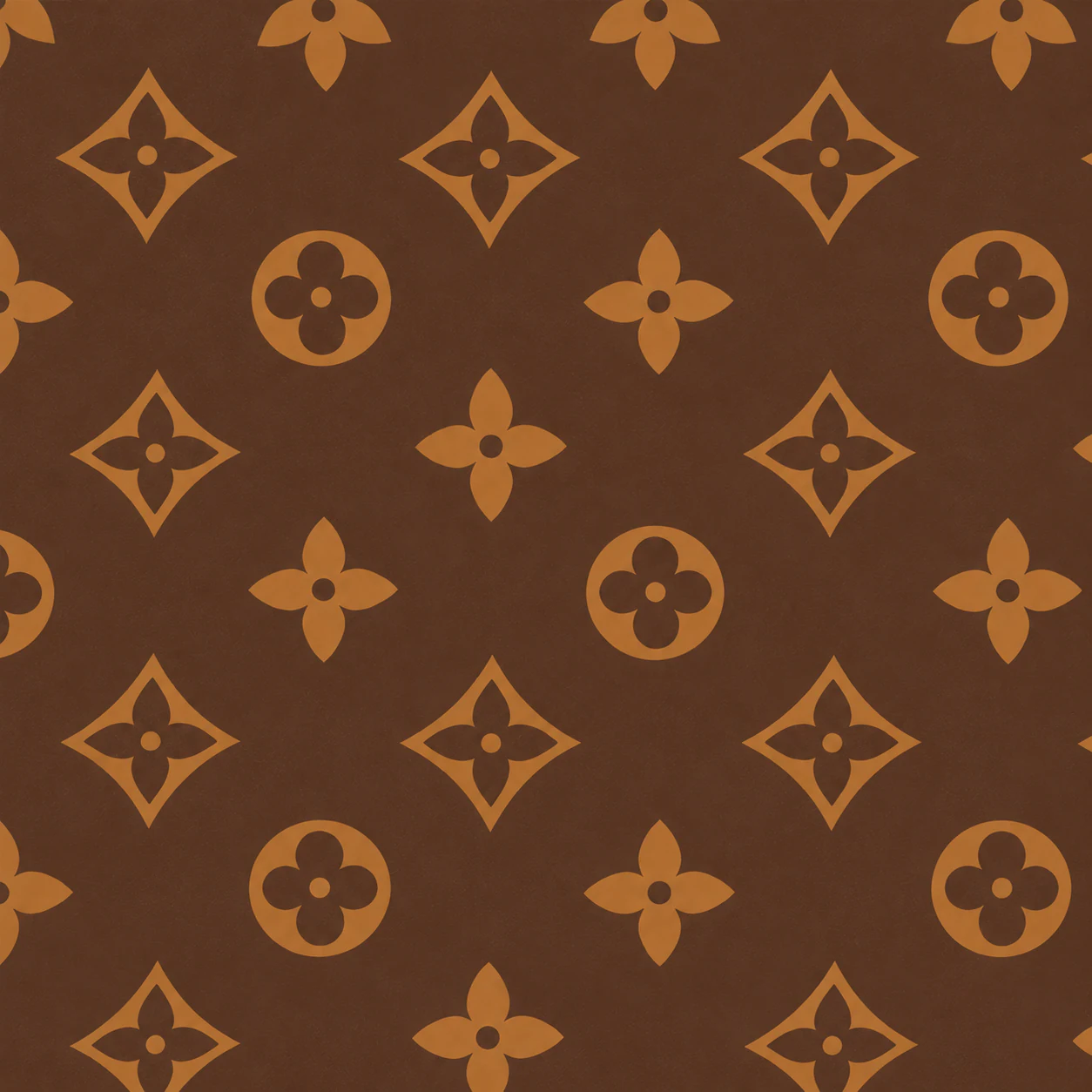 WATER-RESISTANT-SYNTHETIC-LEATHER colour 12 · Brown Floral Emblems