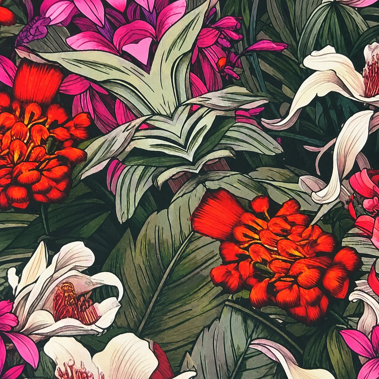 WATER-RESISTANT-SYNTHETIC-LEATHER colour 17 · Vivid Botanical