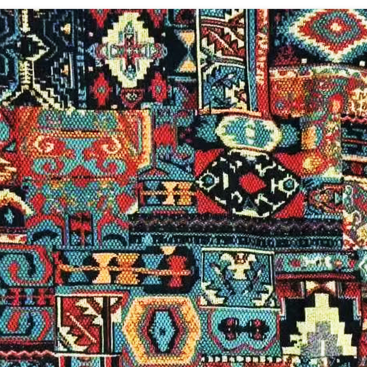 YARN-DYED colour 09 · Ethnic Collage · Red