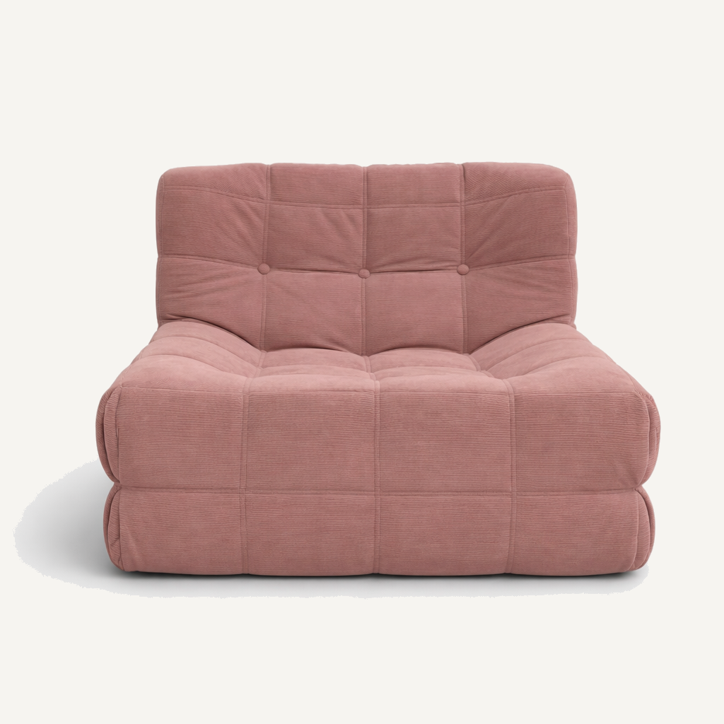 B-006 Quilted Grid Lounge Chair product view